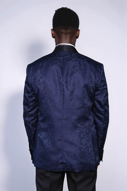 Shawl Lapel Floral Patterned Navy Blue Men Tuxedo Evening Blazer | Wessi Wessi - Discover Diversity Shawl Lapel Floral Patterned Navy Blue Men Tuxedo Evening Blazer | Wessi Wessi - Discover Diversity