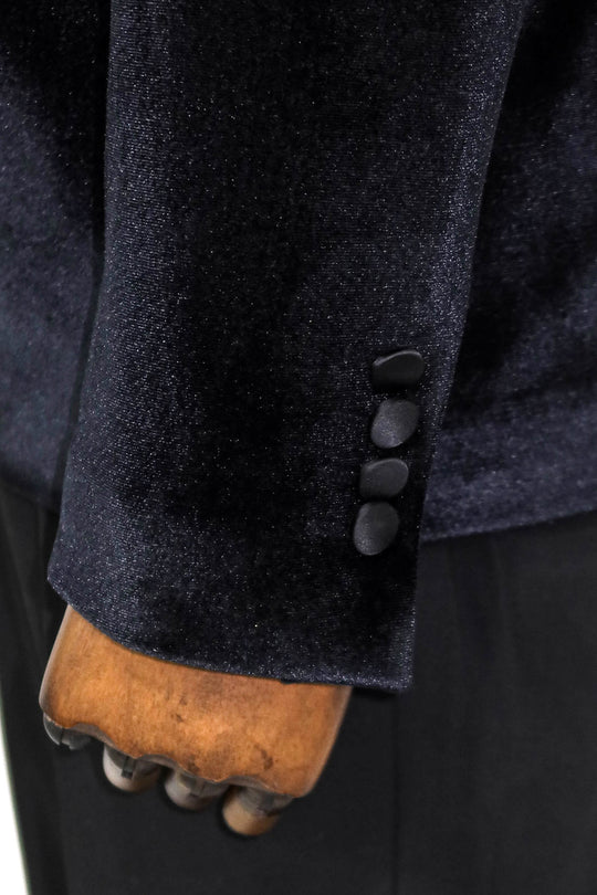 Shawl Lapel Velvet Black Men Tuxedo Blazer - Wessi