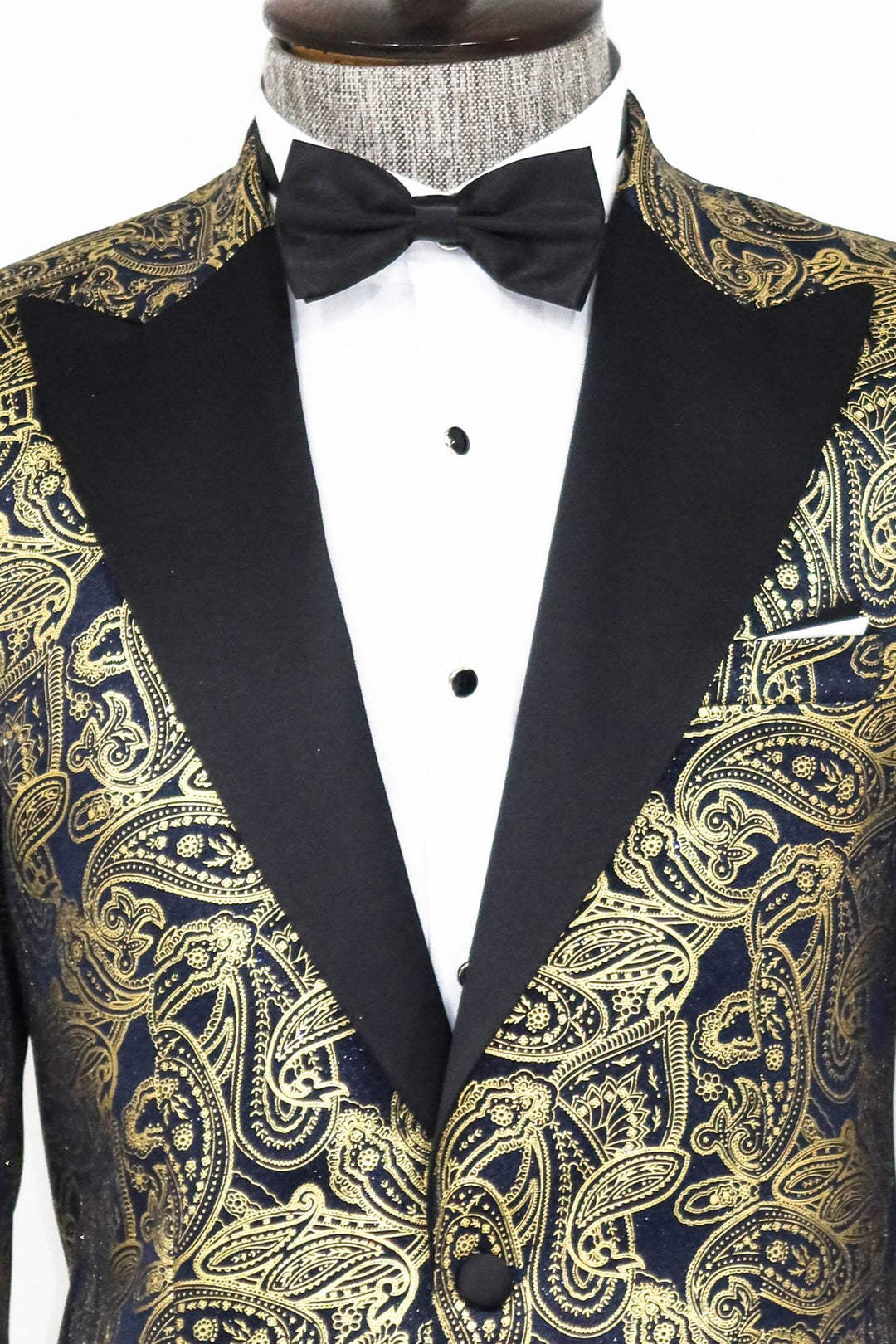 Navy Blue Paisley Blazer main image 0