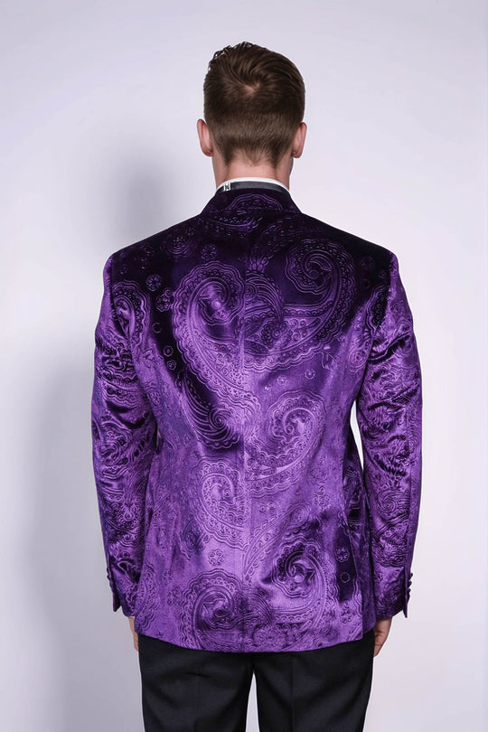 Floral Patterned Purple Velvet Men Tuxedo Jacket | Wessi Wessi - Discover Diversity Floral Patterned Purple Velvet Men Tuxedo Jacket | Wessi Wessi - Discover Diversity