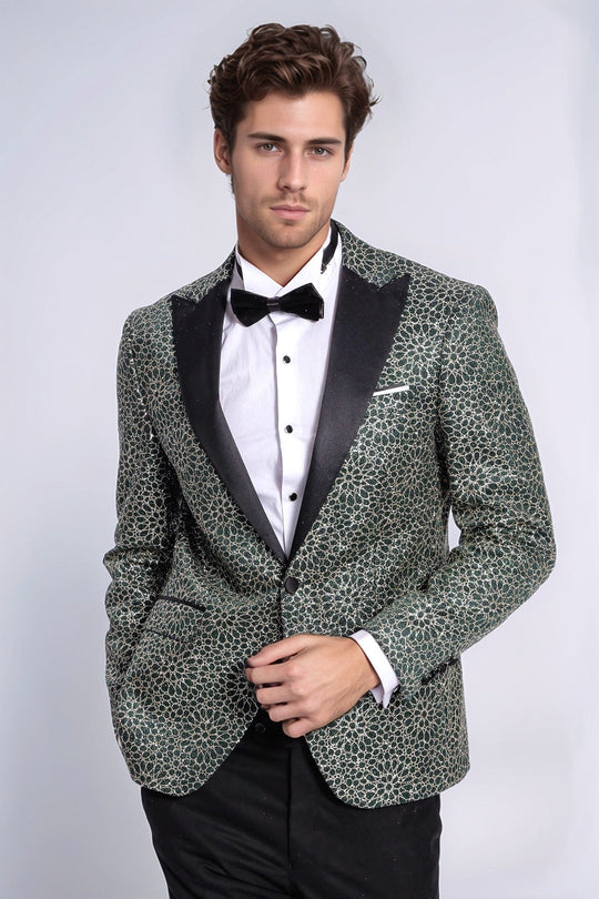 Flower Embroidered Pattern Green Men Party Tuxedo Jacket | Wessi Wessi - Discover Diversity Flower Embroidered Pattern Green Men Party Tuxedo Jacket | Wessi Wessi - Discover Diversity