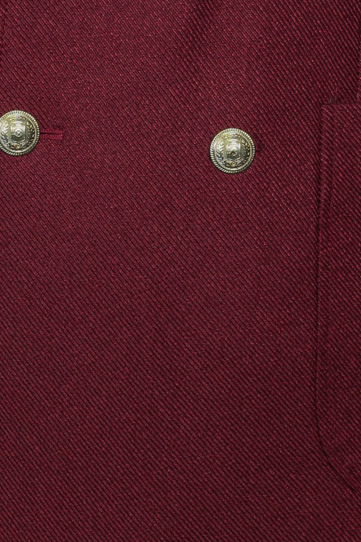 Blazer da uomo bordeaux slim fit doppiopetto - Wessi
