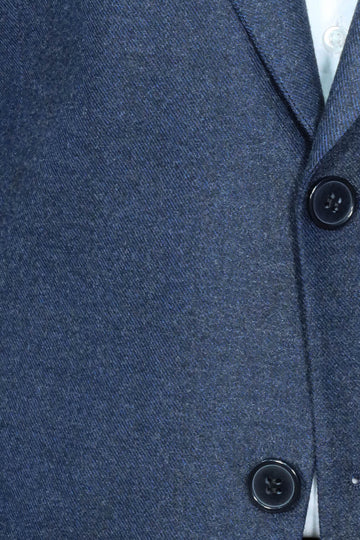 Plain Slim Fit Sport Navy Blue Men Blazer - Wessi