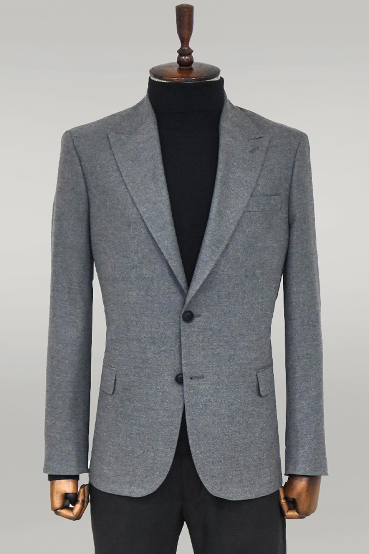 Grey sport coat slim fit deals