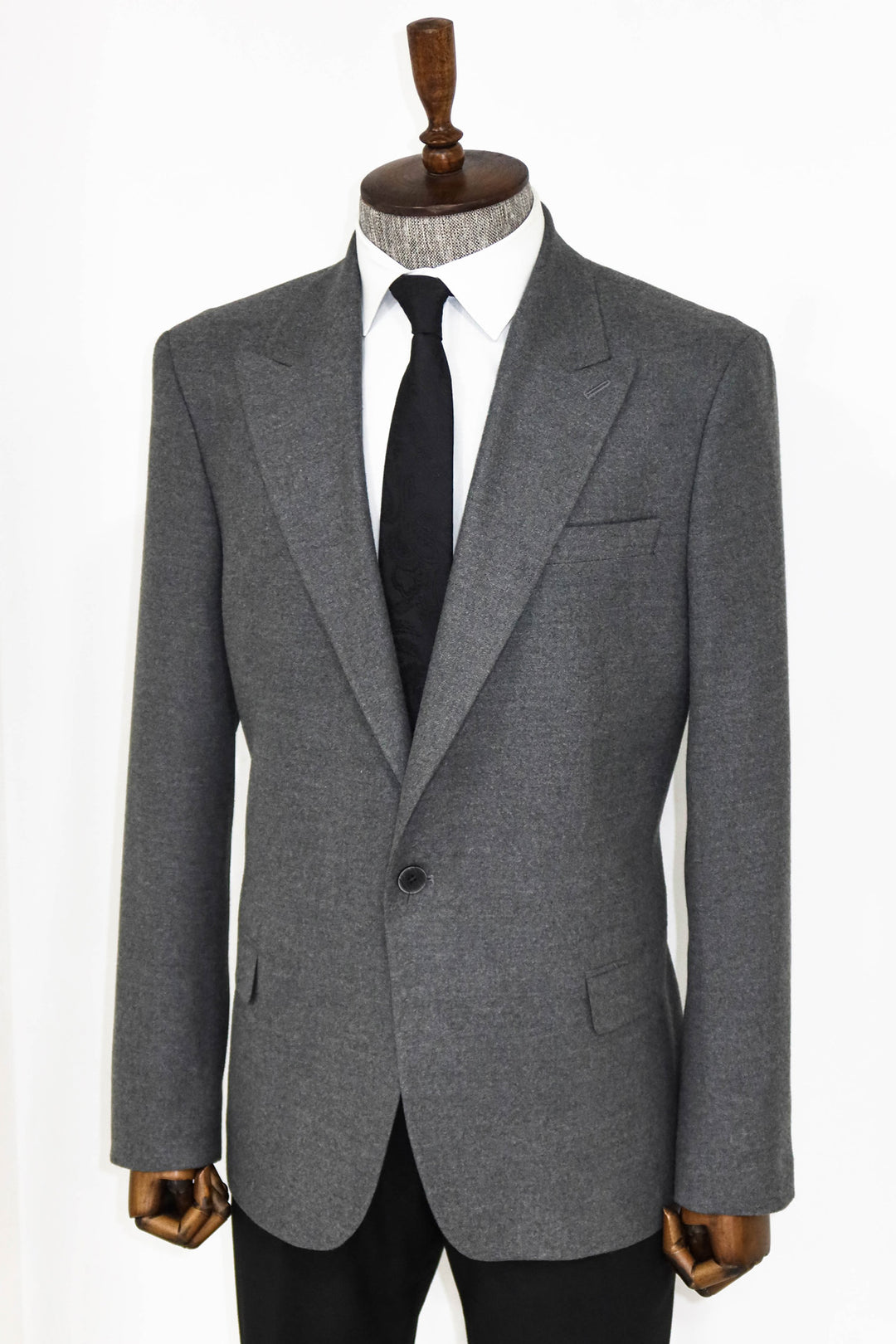 Plain Slim Fit Sport Grey Men Blazer and Trousers Combination- Wessi