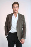 Blazer Homme Uni Slim Fit Sport Marron - Wessi