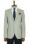 Blazer in lana da uomo grigio con risvolto ampio, vestibilità slim, tinta unita - Wessi