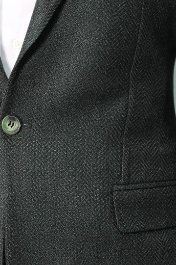 Blazer Hombre Slim Fit Estampado Verde Oscuro - Wessi