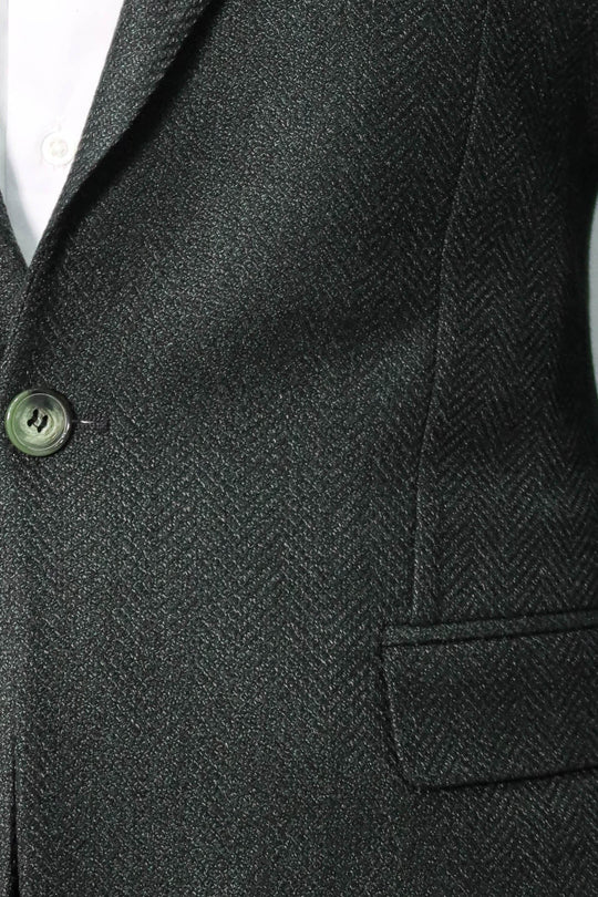 Blazer Hombre Slim Fit Estampado Verde Oscuro - Wessi