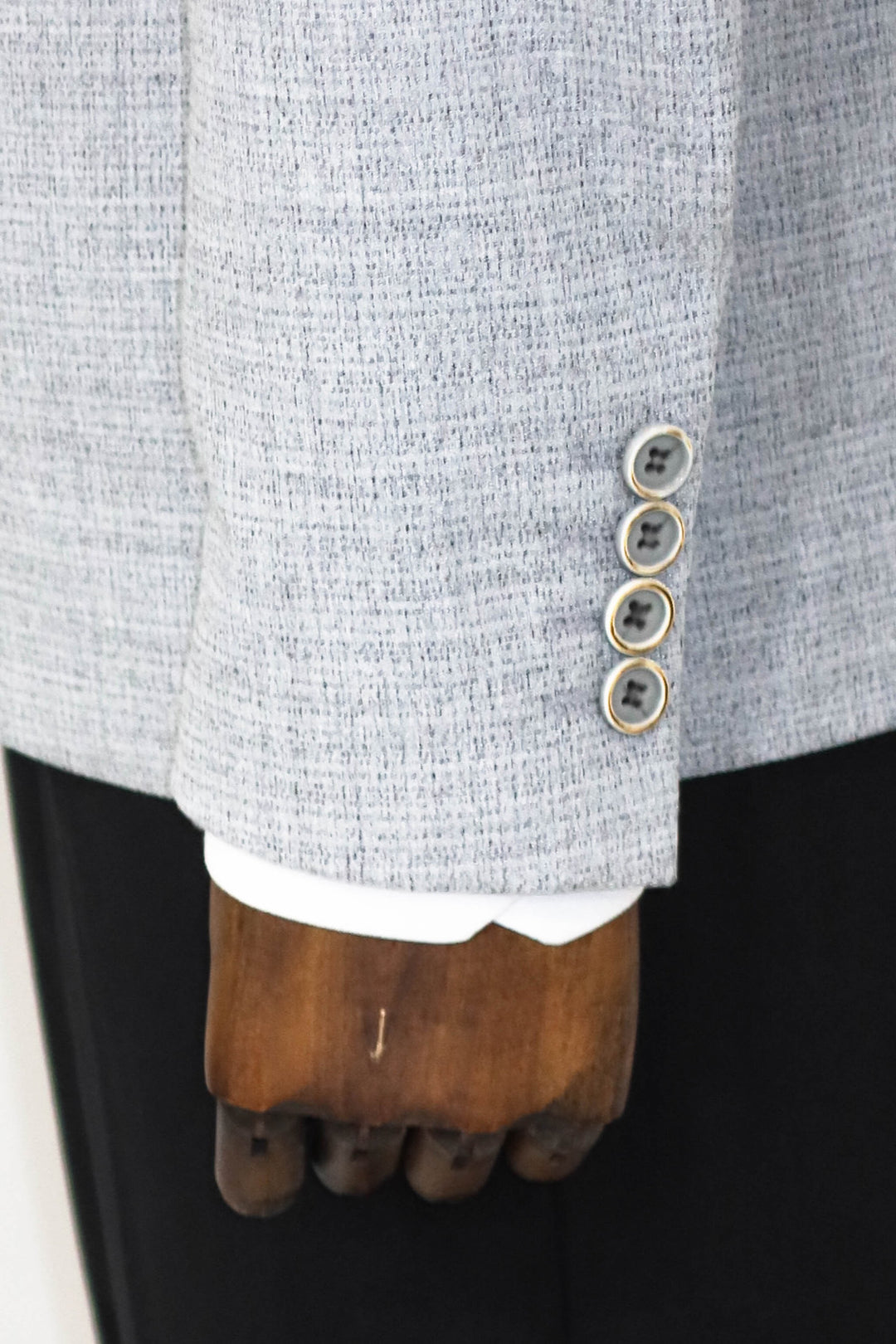 Combinación Blazer Y Pantalón Estampado Solapa Ancha Gris Hombre - Wessi