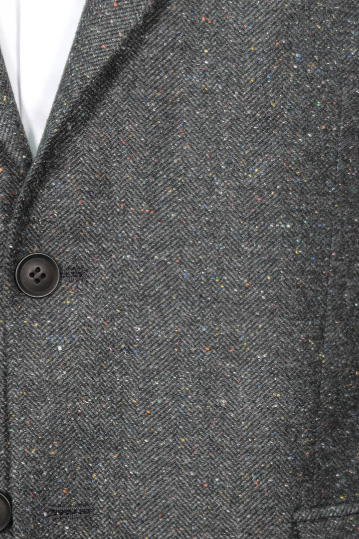 Blazer Hombre Lana Pata De Gallo Antracita - Wessi