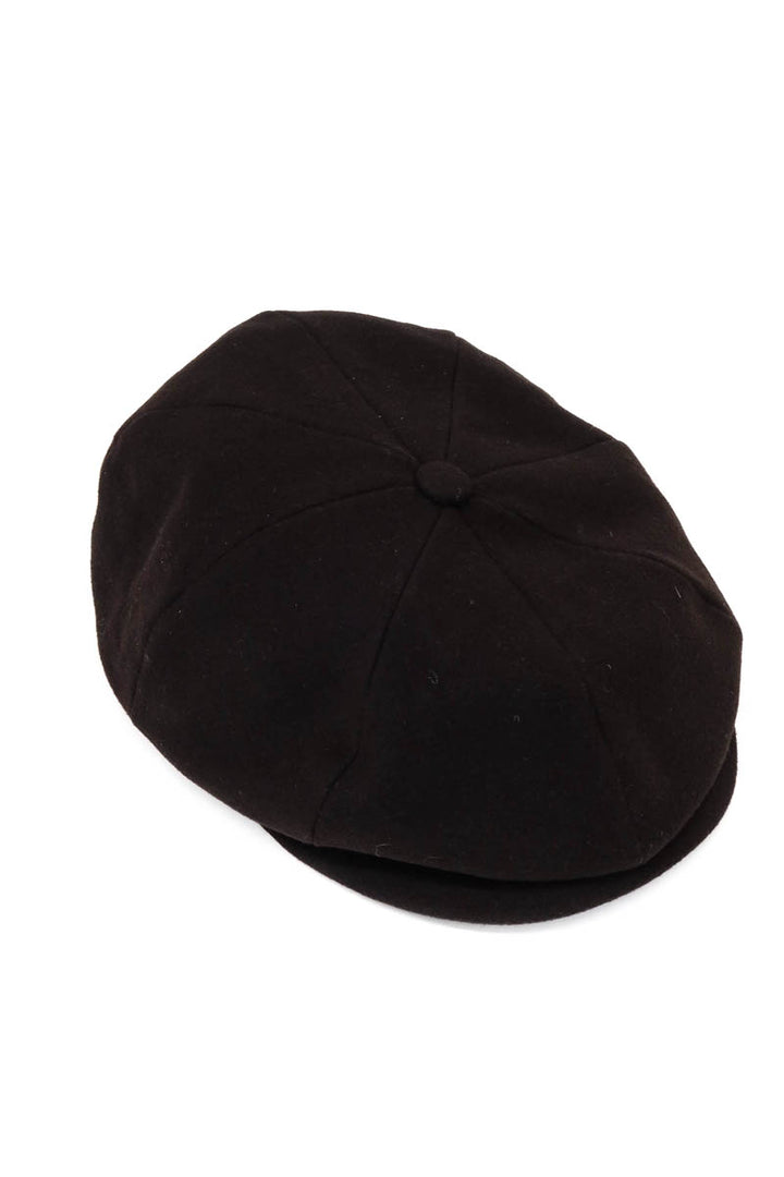 Black Cappello Gatsby in Lana da Uomo - Wessi