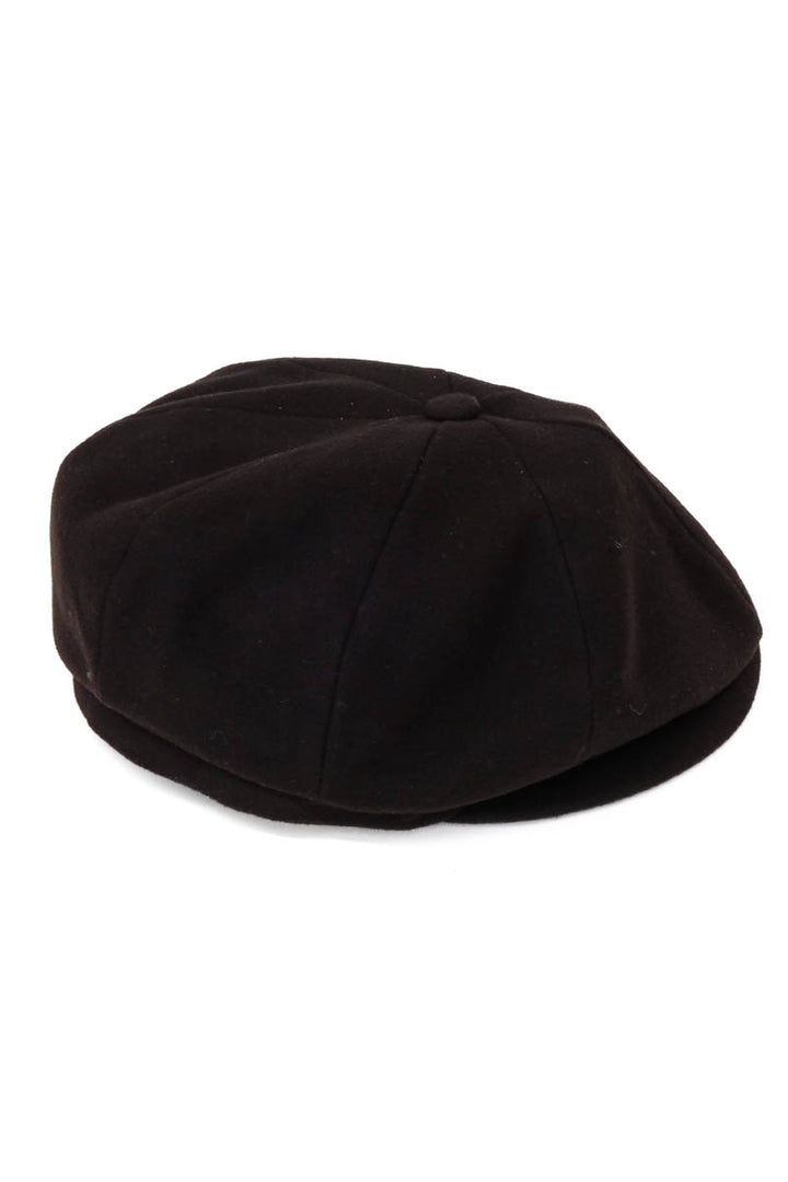 Black Cappello Gatsby in Lana da Uomo - Wessi