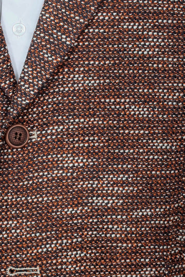 Slim Fit Patterned Sport Brown Men Blazer - Wessi