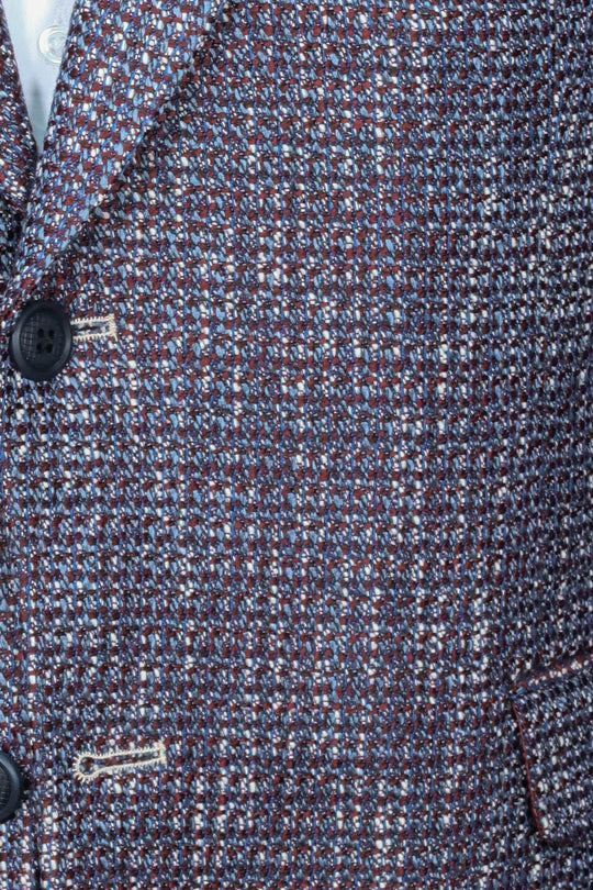 Slim Fit Patterned Sport Purple Men Blazer - Wessi