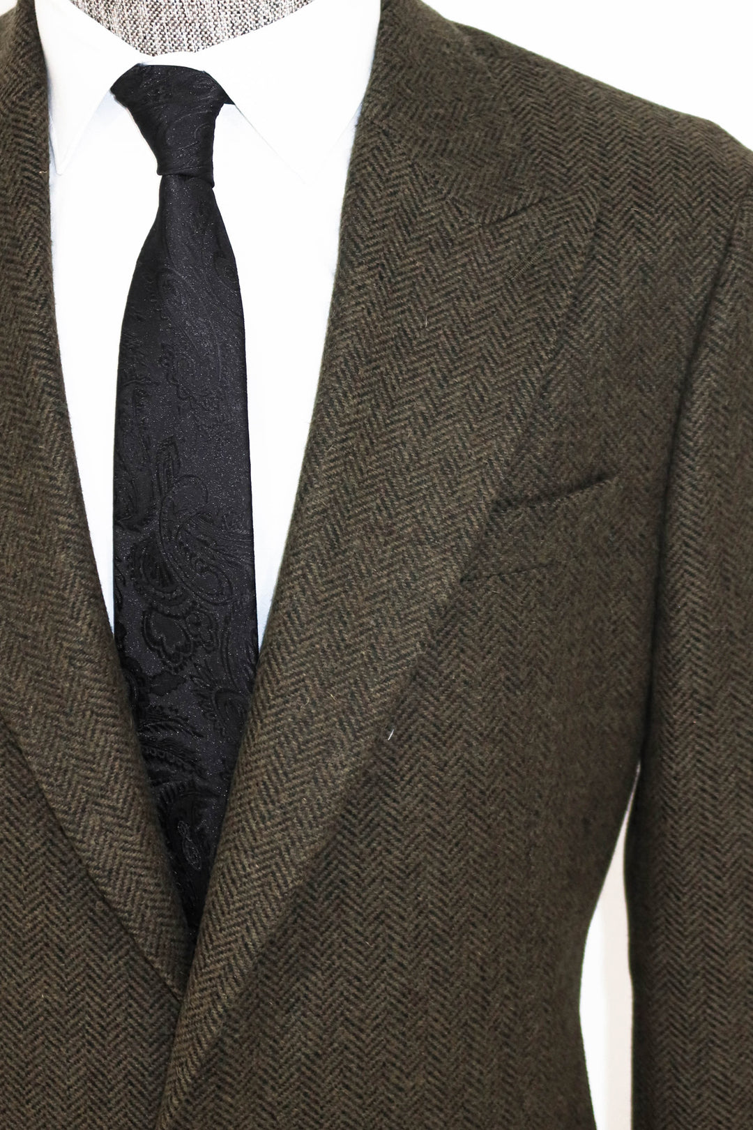 Combinación Blazer y Pantalón Hombre Lana Pata de Gallo Verde Oscuro - Wessi