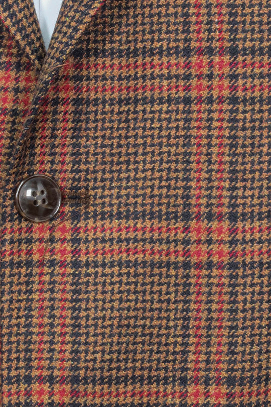 Blazer en laine à carreaux marron pour homme - Wessi