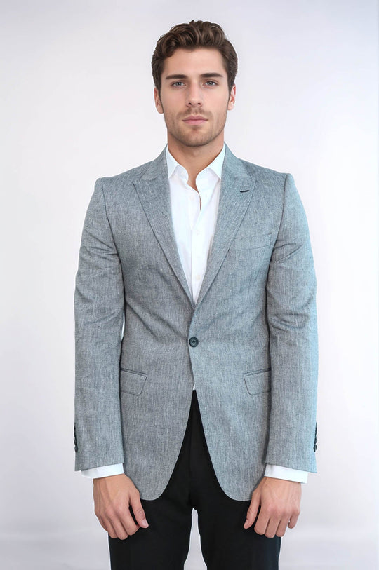 Peak Lapel Slim-Fit Smoked Jacket - Wessi