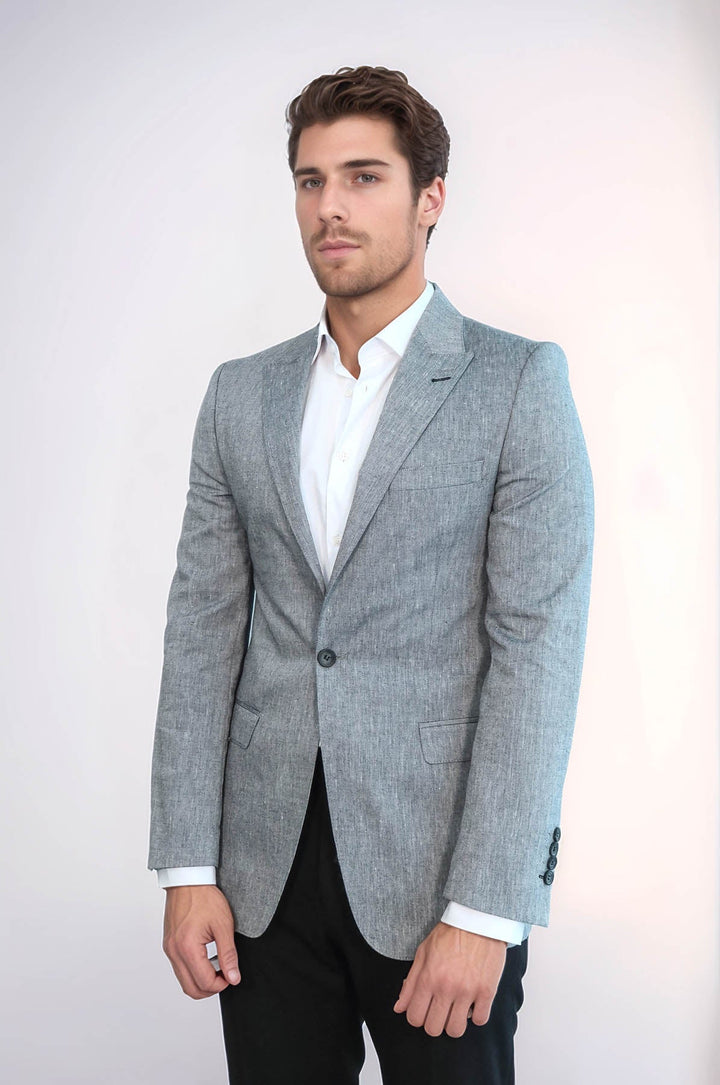 Peak Lapel Slim-Fit Smoked Jacket - Wessi
