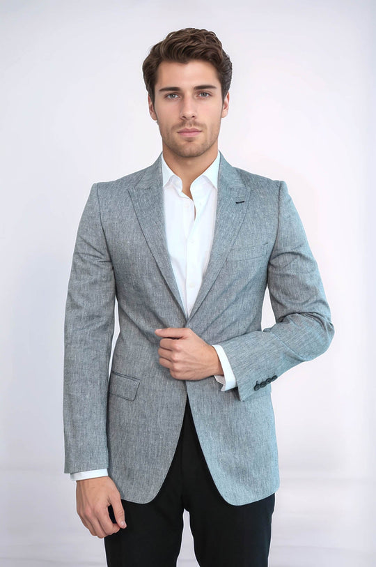 Peak Lapel Slim-Fit Smoked Jacket - Wessi