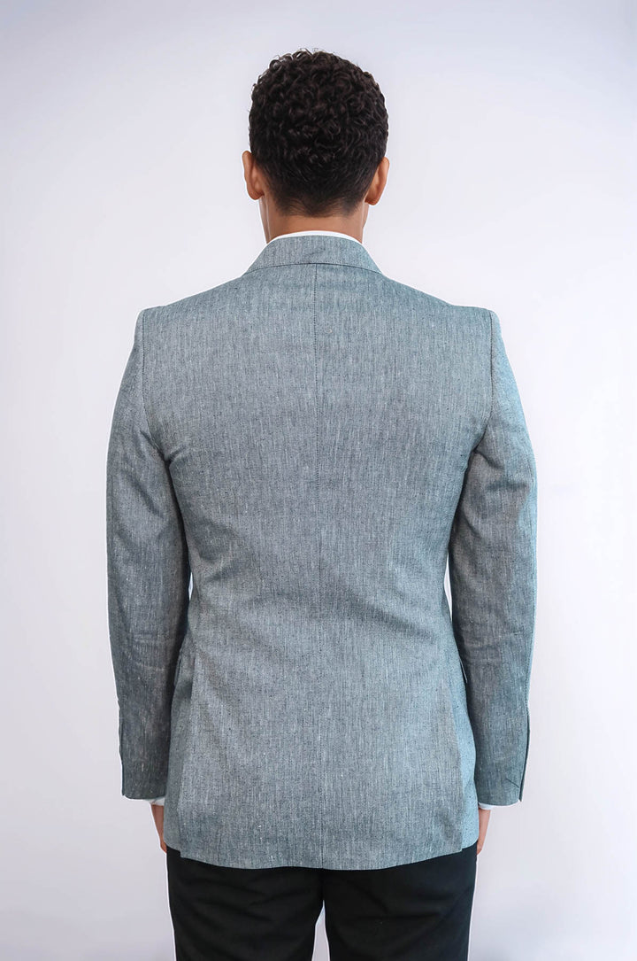 Giacca fumé slim fit con revers a lancia - Wessi