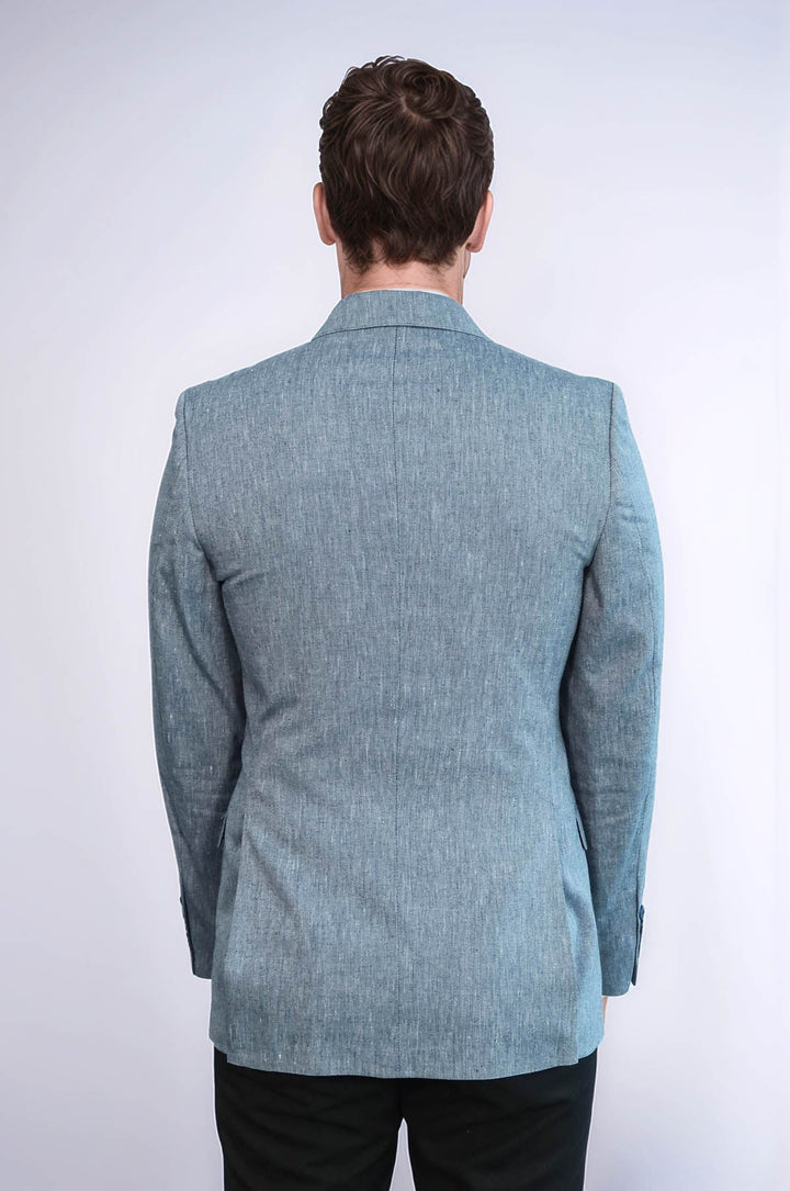 Chaqueta azul de corte entallado con solapa de pico - Wessi