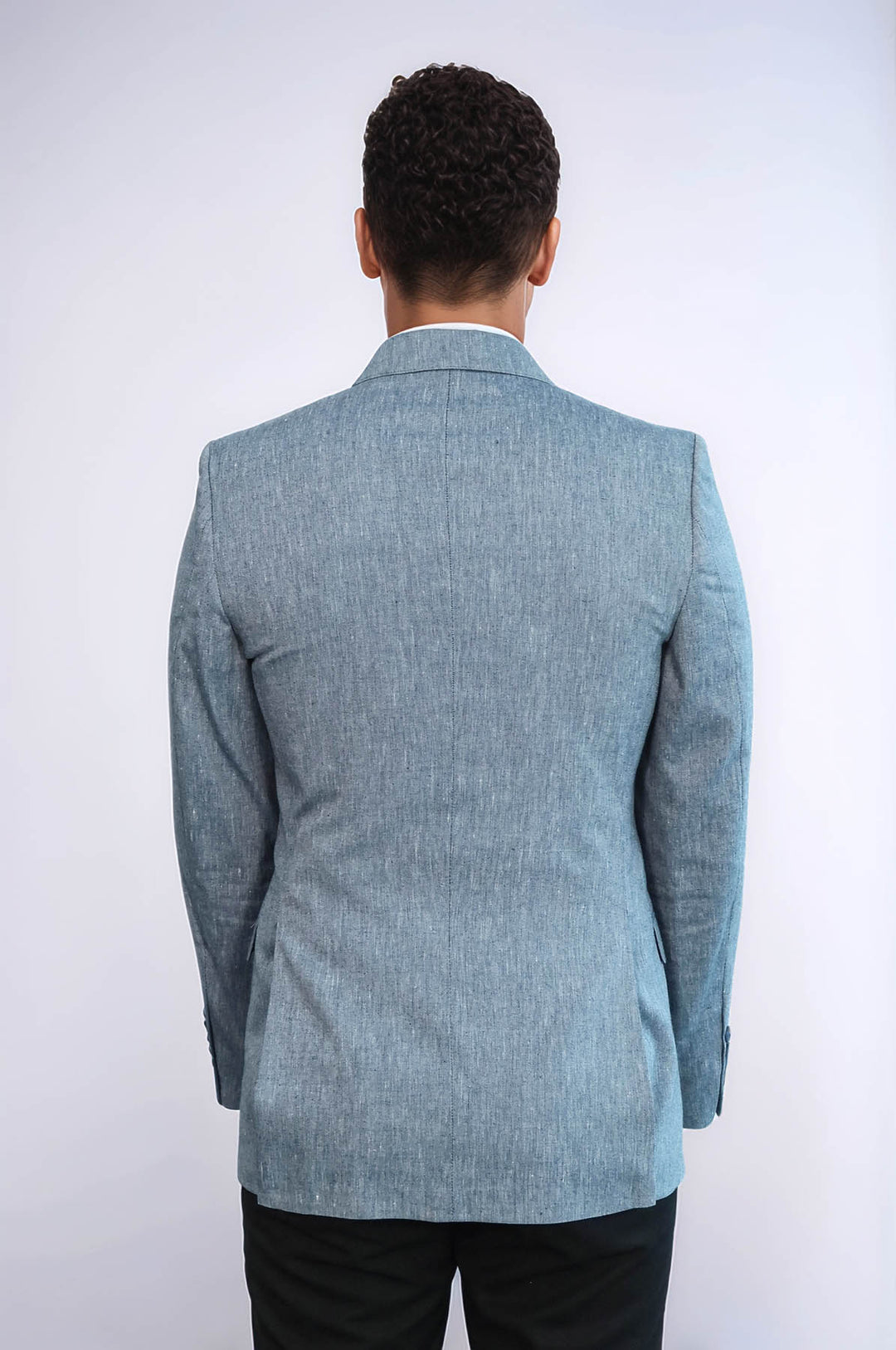 Giacca blu con revers a lancia slim fit - Wessi