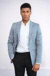 Giacca blu con revers a lancia slim fit - Wessi