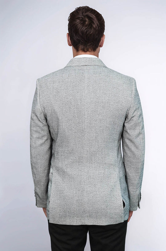 Blazer da uomo grigio slim fit fantasia - Wessi