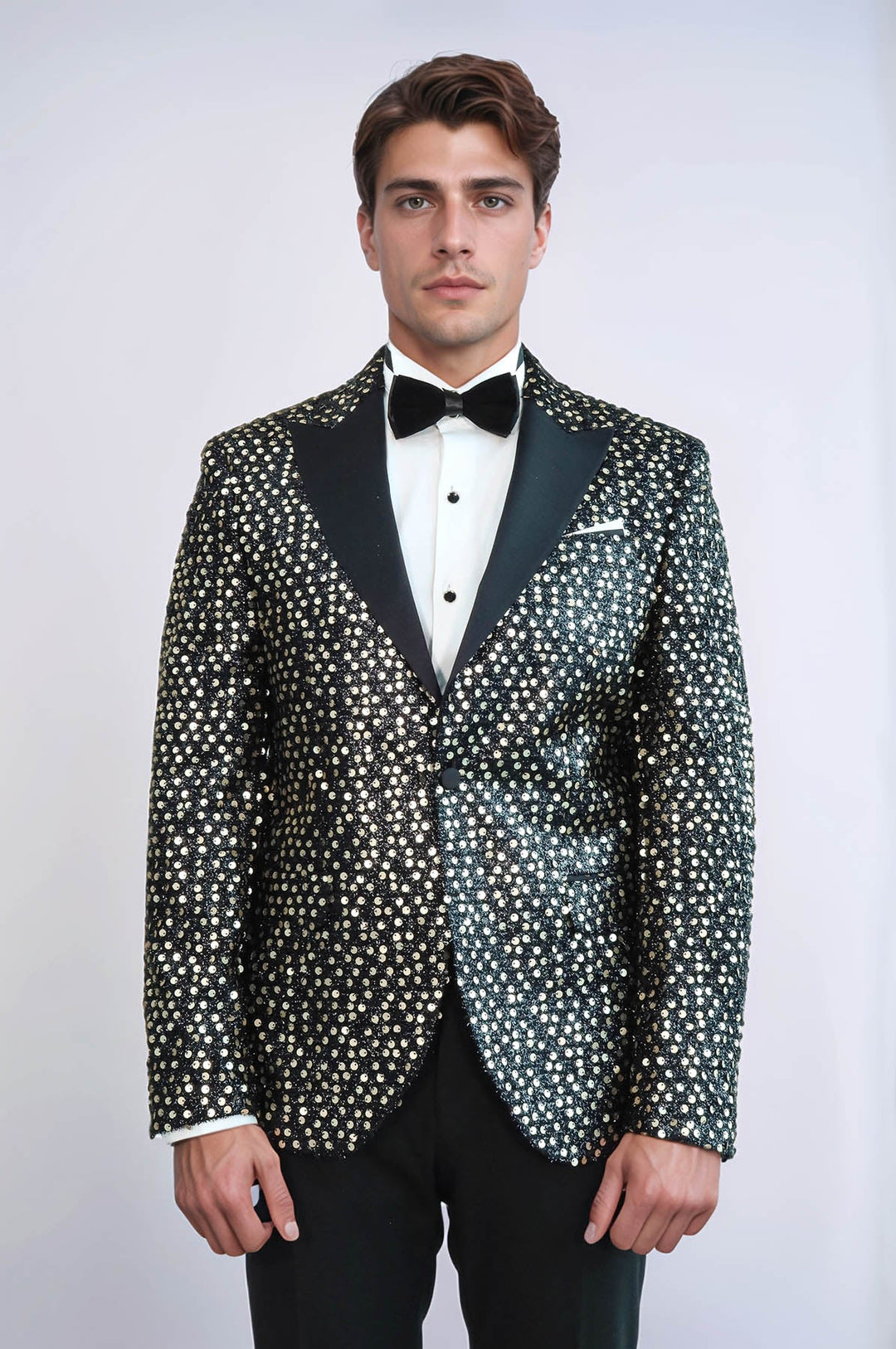 Smoked Sparkly Patterned Party Blazer | Wessi