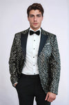 Smoked Sparkly Patterned Party Blazer | Wessi
