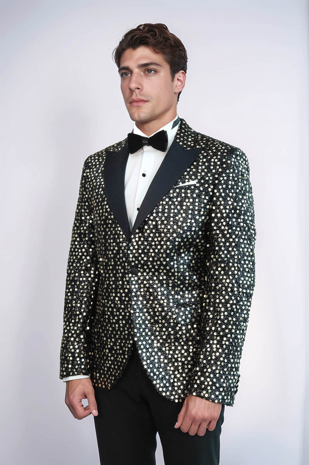 Smoked Sparkly Patterned Party Blazer | Wessi