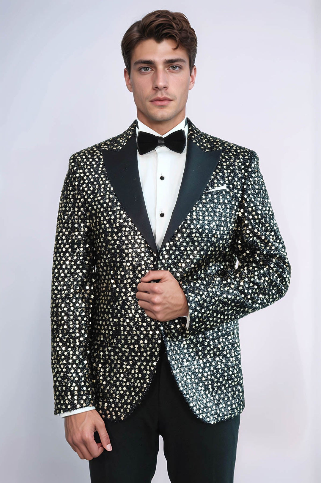 Smoked Sparkly Patterned Party Blazer | Wessi