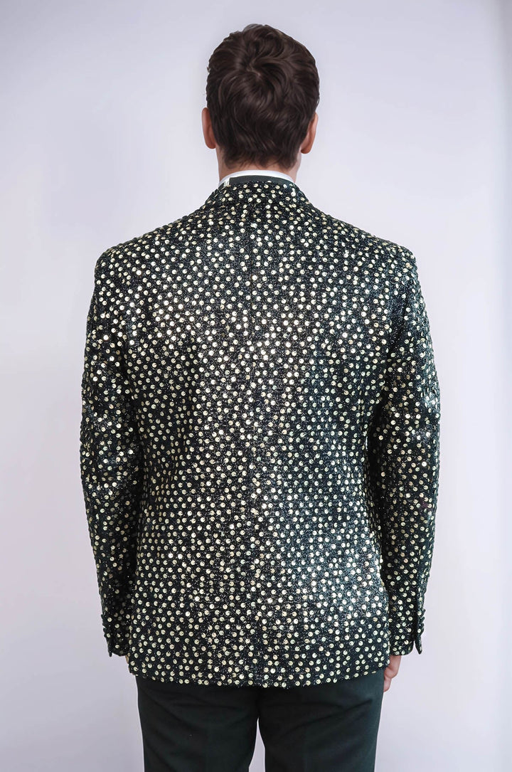 Smoked Sparkly Patterned Party Blazer | Wessi