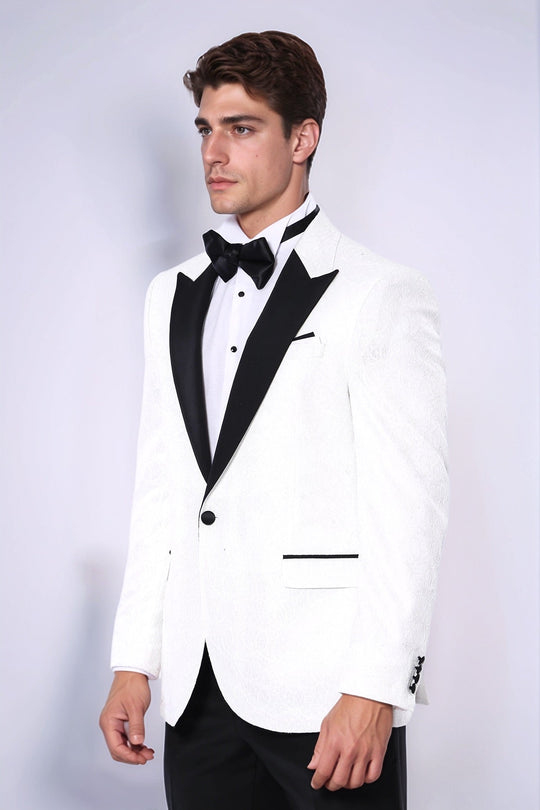 Grey Sparkly Patterned Party Blazer | Wessi