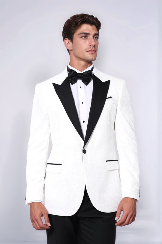 Grey Sparkly Patterned Party Blazer | Wessi