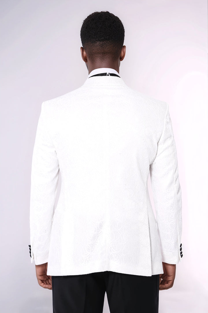 Grey Sparkly Patterned Party Blazer | Wessi