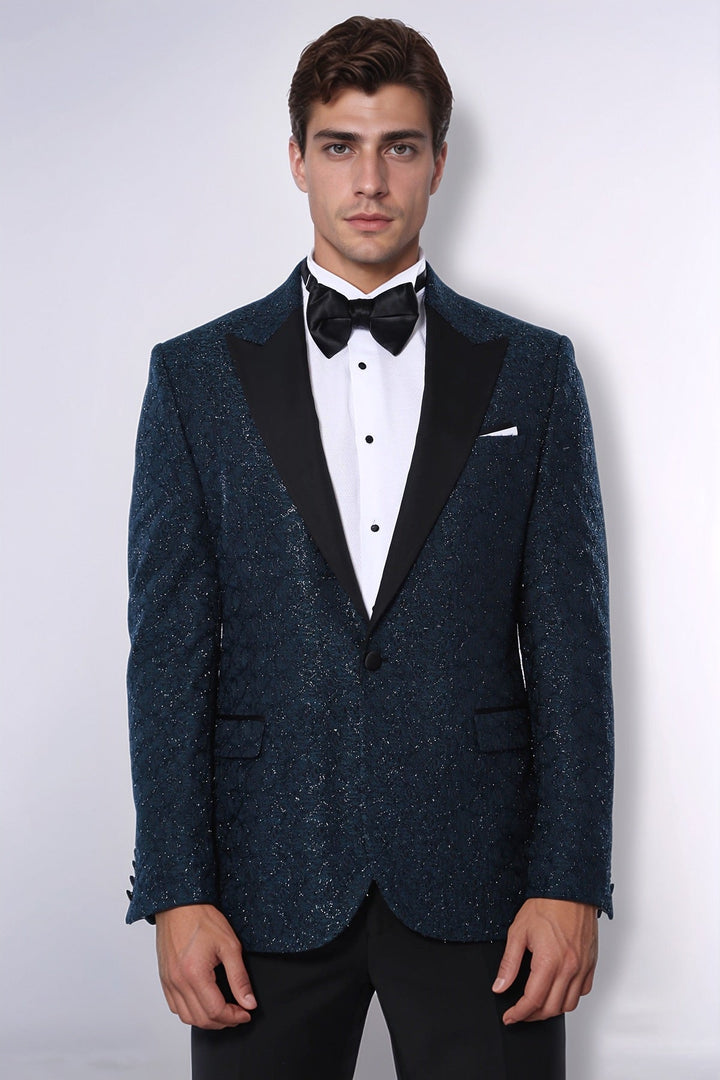 Blazer de bal homme vert à motif pailleté - Wessi