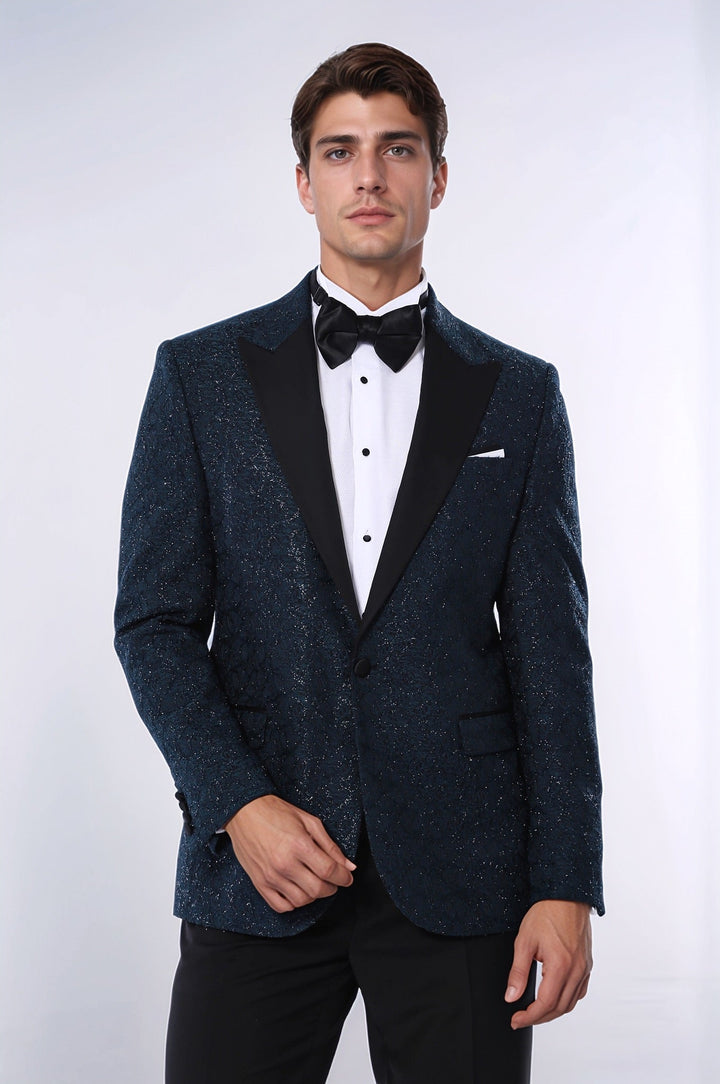 Blazer de bal homme vert à motif pailleté - Wessi