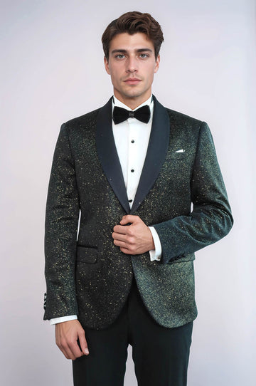 Blazer slim fit con risvolto sciallato Blazer da uomo - Wessi