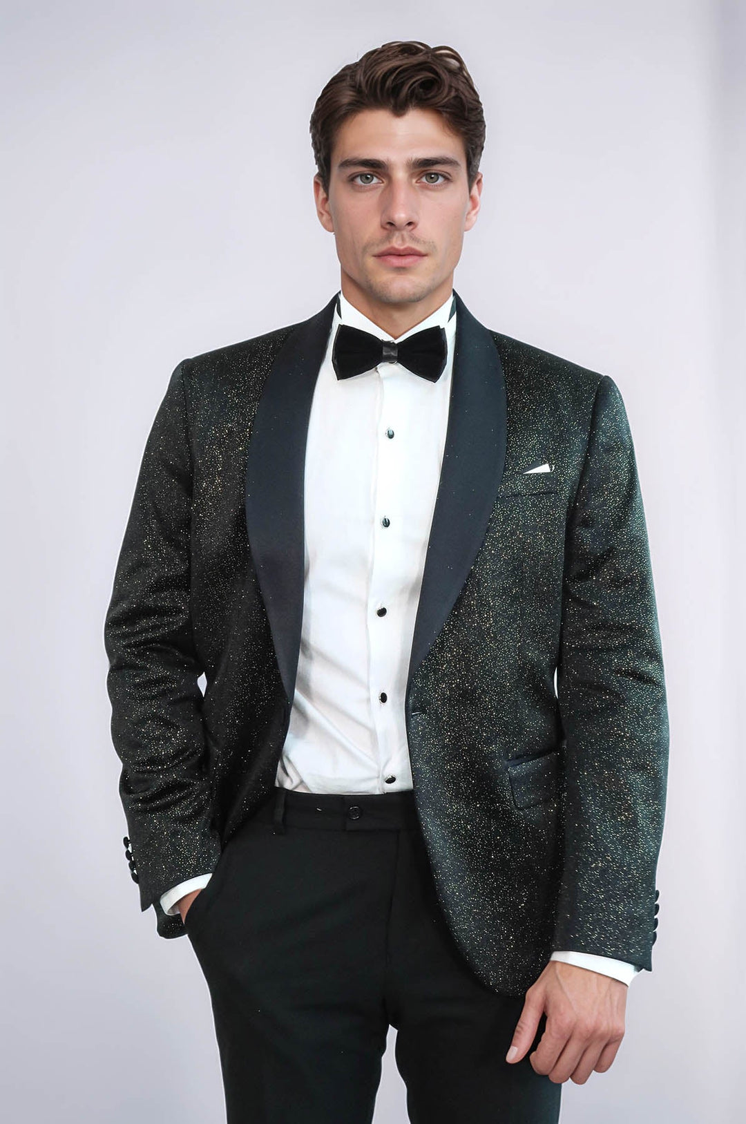 Blazer slim fit con risvolto sciallato Blazer da uomo - Wessi