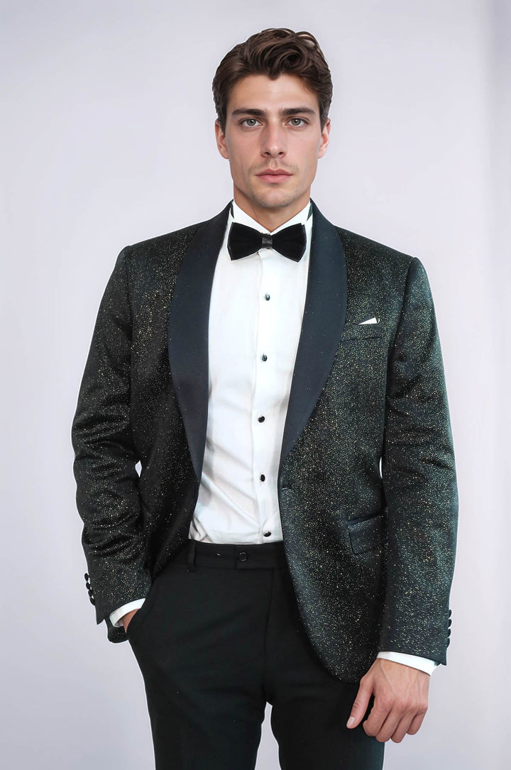 Blazer slim fit con risvolto sciallato Blazer da uomo - Wessi