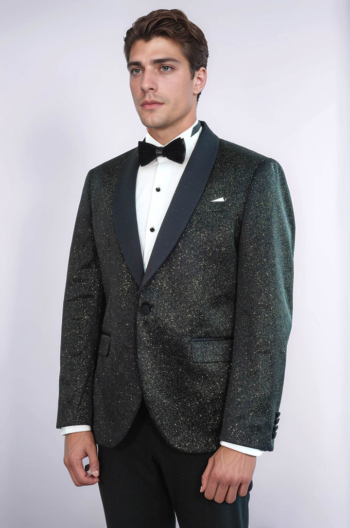 Blazer slim fit con risvolto sciallato Blazer da uomo - Wessi