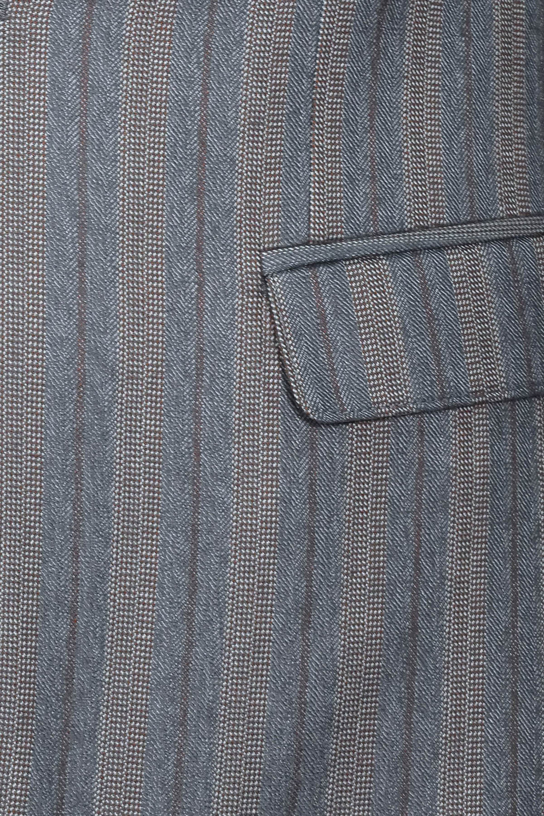 Striped Slim Fit Men Grey Blazer - Wessi