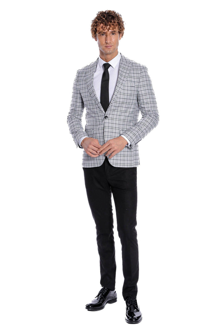 Blazer da uomo marrone a quadri - Wessi