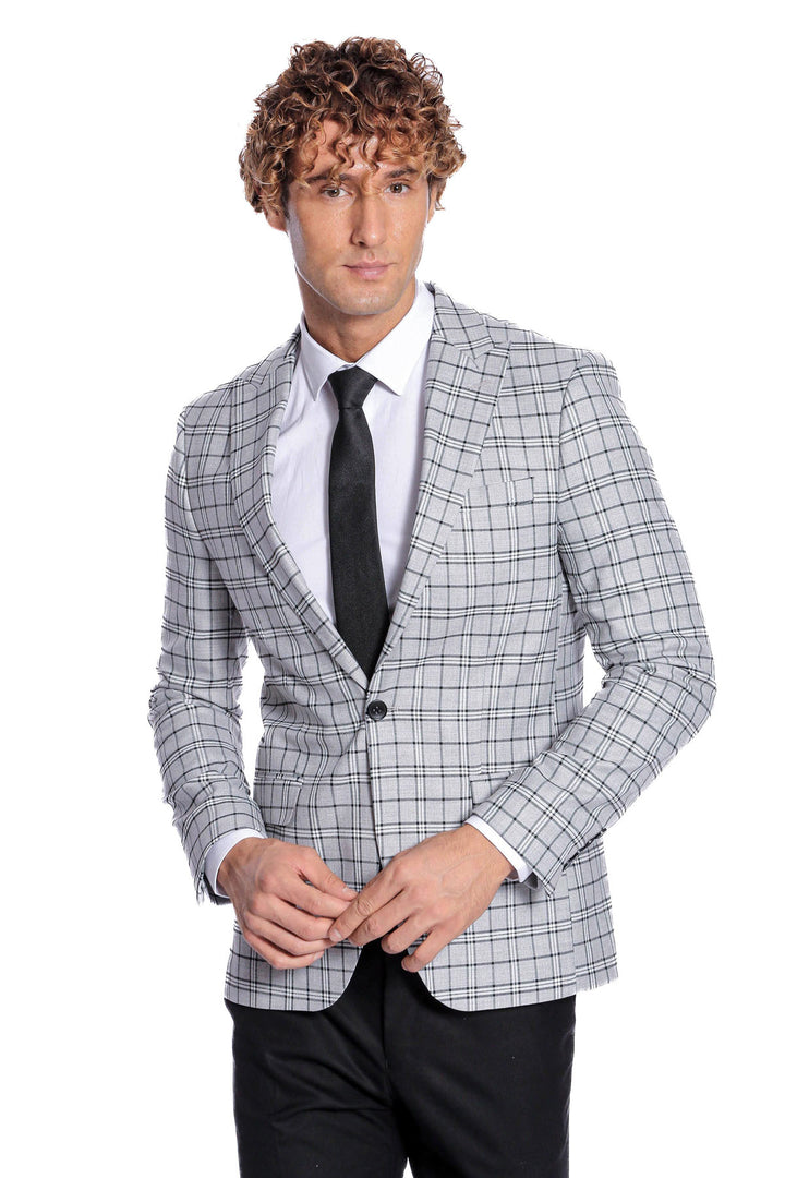 Blazer da uomo marrone a quadri - Wessi