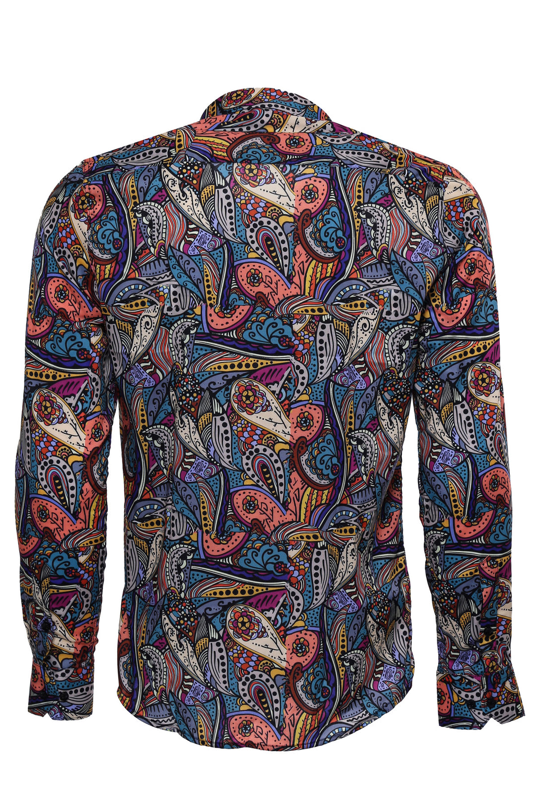 Camisa Hombre Estampado Slim Fit Manga Larga Multicolor - Wessi