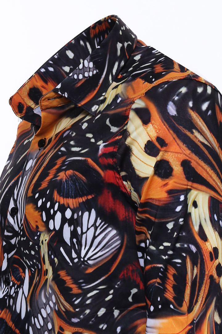 Camisa de hombre estampado animal manga larga multicolor - Wessi