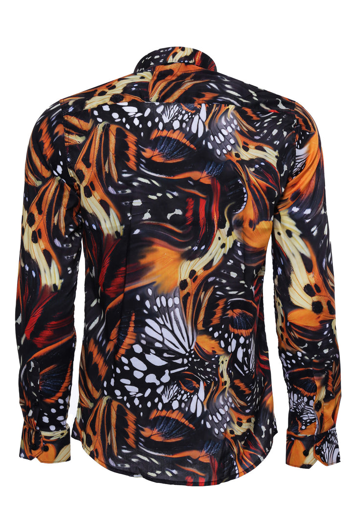 Animal Patterned Long Sleeves Multicolor Men's Shirt - Wessi