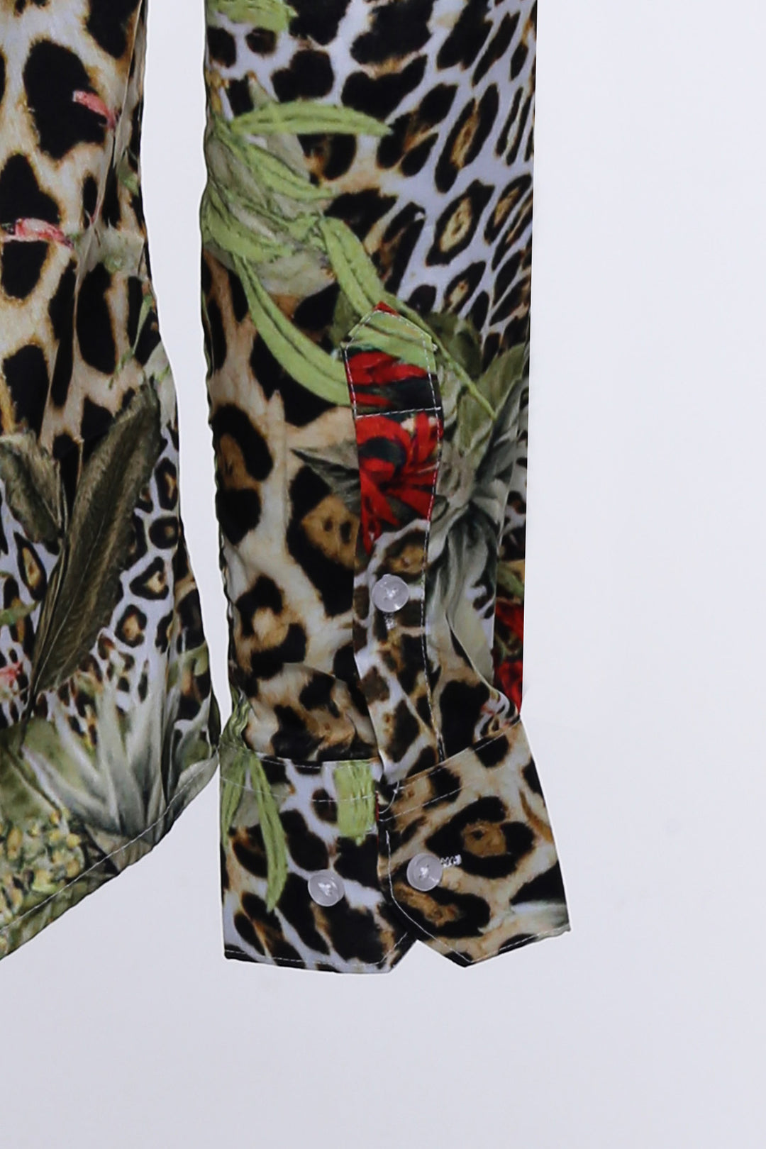 Camisa Hombre Tigre Estampado Slim Fit Manga Larga Multicolor - Wessi
